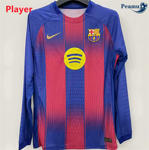 Maglia Calcio Player Barcellona Manica lunga Rosso 2025-2026