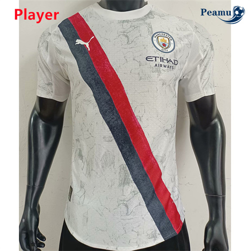 Maglia Calcio Player Manchester City Bianco 2025-2026