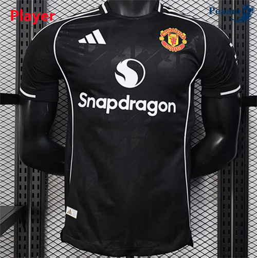Maglia Calcio Player Manchester United nero 2025-2026