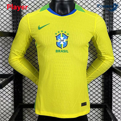 Maglia Calcio Player Brasile Prima Manica lunga 2025-2026