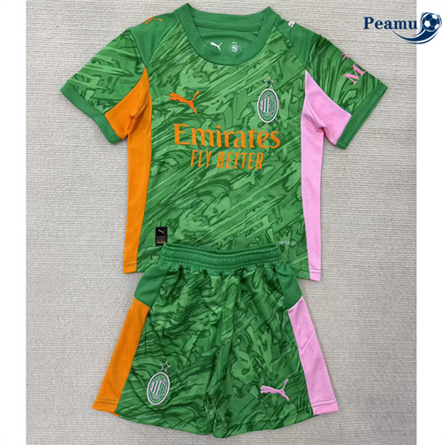 Maglia Calcio AC Milan Bambino Portiere Verde 2025-2026
