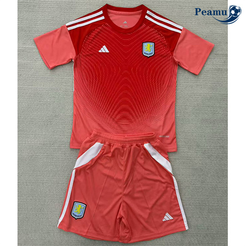 Maglia Calcio Aston Villa Bambino Portiere Naranja/Rosso 2025-2026