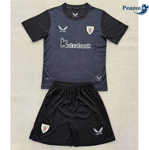Maglia Calcio Athletic Bilbao Bambino Portiere nero 2025-2026