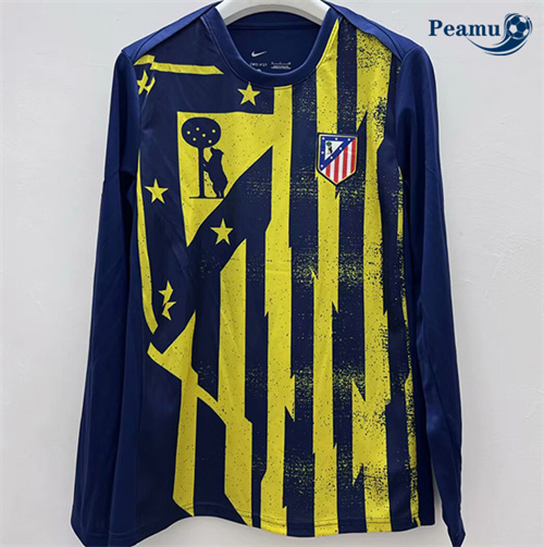 Maglia Calcio Atletico Madrid pre-match Giallo/nero Manica lunga 2025-2026