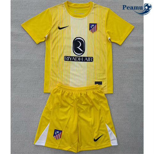 Maglia Calcio Atletico Madrid Bambino Portiere Giallo 2025-2026