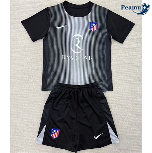 Maglia Calcio Atletico Madrid Bambino Portiere nero 2025-2026