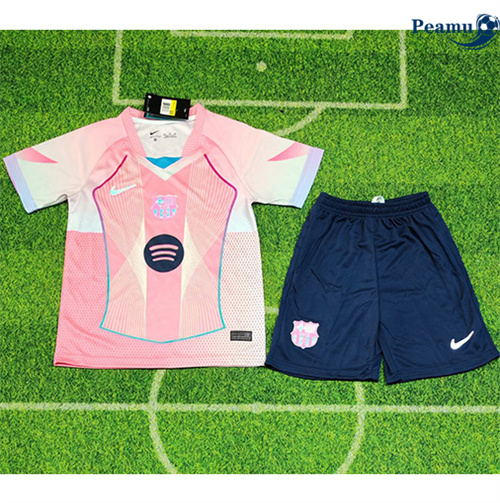 Maglia Calcio Barcellona Bambino Speciale Rosa 2025-2026