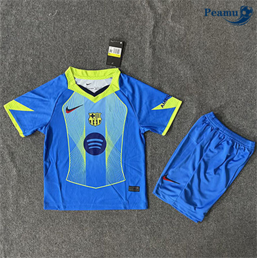 Maglia Calcio Barcellona Bambino Blu 2025-2026