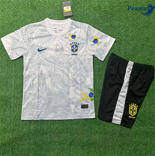 Maglia Calcio Brasile Bambino Speciale Gris 2025-2026