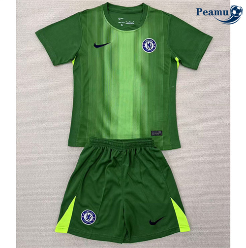 Maglia Calcio Chelsea Bambino Portiere Vert 2025-2026