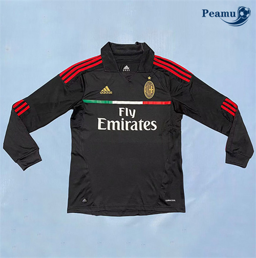 Maglia Calcio Classico Maglie AC Milan Segunda Manica lunga 2011-12