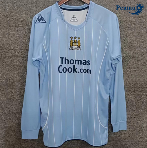 Maglia Calcio Classico Maglie Manchester City Prima Manica lunga 2007-08