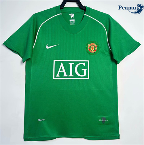 Maglia Calcio Classico Maglie Manchester United Portiere Verde 2007-08