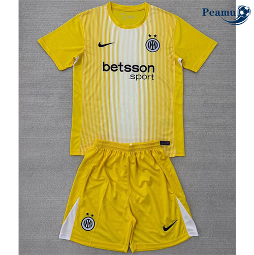 Maglia Calcio Inter Milan Bambino Portiere Giallo 2025-2026
