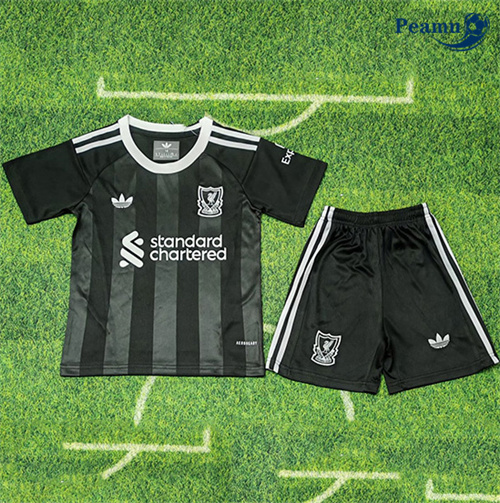 Maglia Calcio Liverpool Bambino Portiere nero 2025-2026