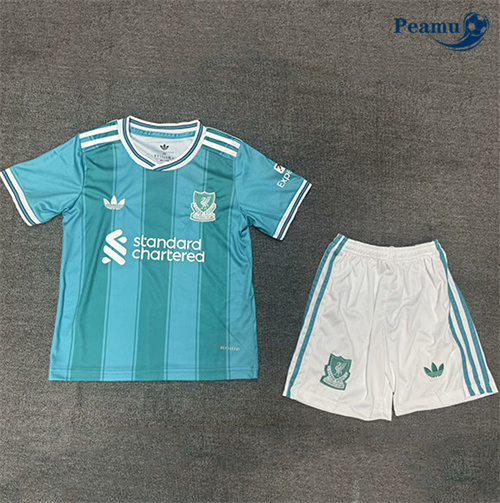 Maglia Calcio Liverpool Bambino Verde 2025-2026