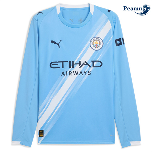 Maglia Calcio Manchester City Prima Manica lunga 2025-2026