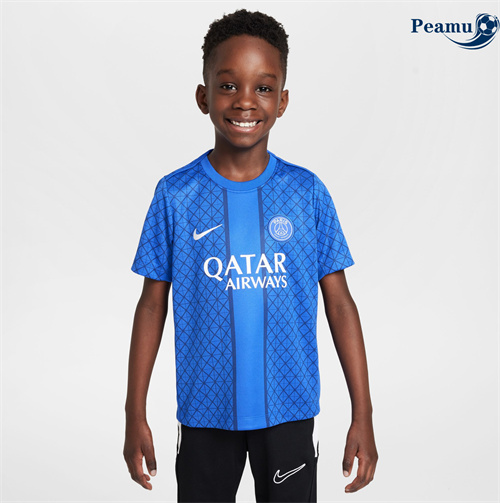 Maglia Calcio PSG Bambino Pre-match Blu 2025-2026