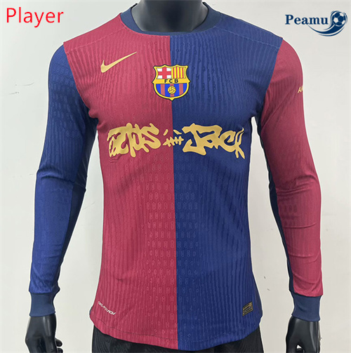 Maglia Calcio Player Barcelona Prima marca compartida Manica lunga 2025-2026