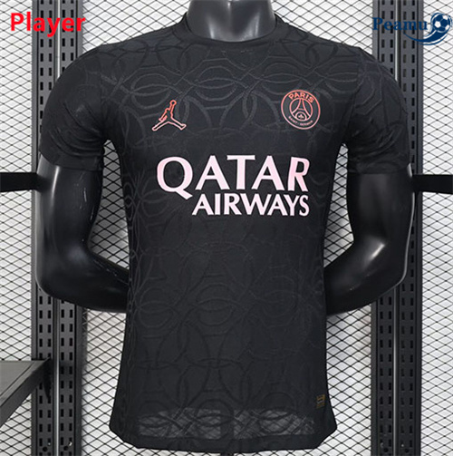 Maglia Calcio Player PSG Jordan nero 2025-2026