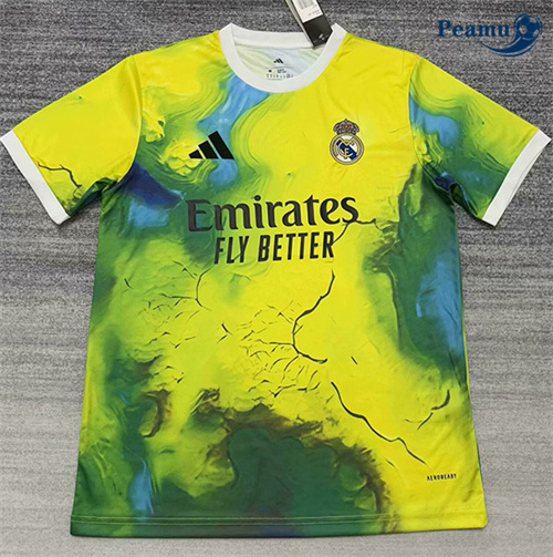 Maglia Calcio Real Madrid Formazione Giallo/Verde 2025-2026