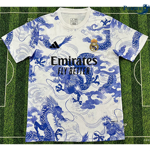 Maglia Calcio Real Madrid Bianco/Blu 2025-2026