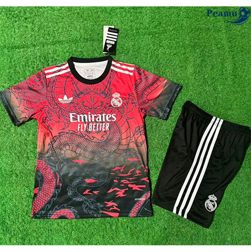 Maglia Calcio Real Madrid Bambino Rosso 2025-2026