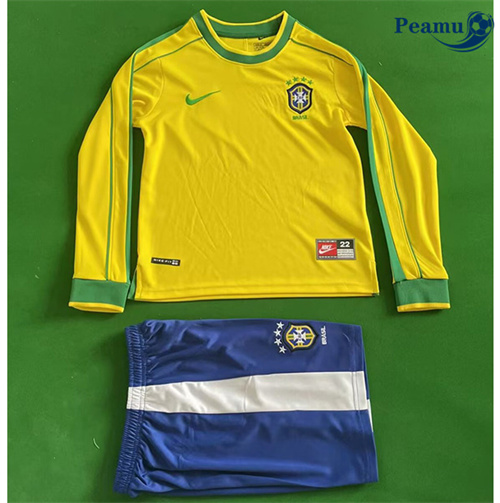 Classico Maglie Calcio Brasile Bambino Prima Manica lunga 1998
