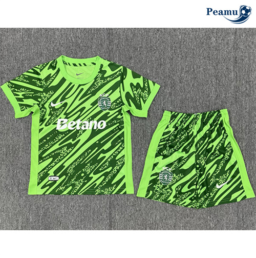 Maglia Calcio Sporting CP Bambino Portiere Verde 2025-2026