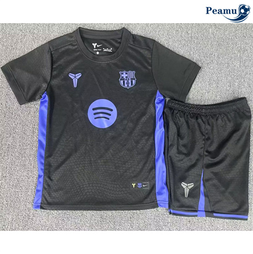 Maglia Calcio Barcelona Bambino nero 2025-2026