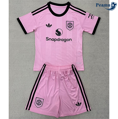 Maglia Calcio Manchester United Bambino Portiere Rosa 2025-2026