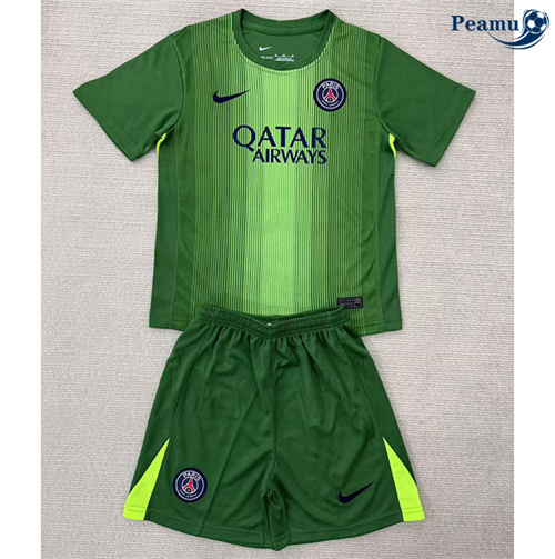 Maglia Calcio PSG Bambino Portiere Verde 2025-2026