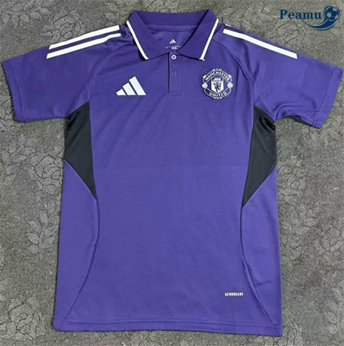 Maglia Calcio Manchester United polo Formazione Viola 2025-2026