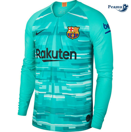 Maglia Calcio Barcellona Portiere Manica lunga Azzurro 2019-2020