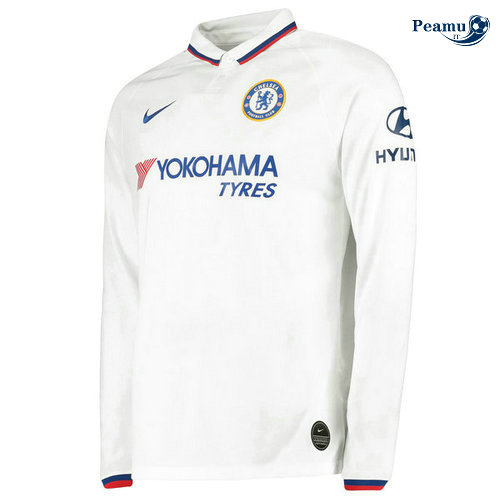 Maglia Calcio Chelsea Seconda Bianco Manica lunga 2019-2020