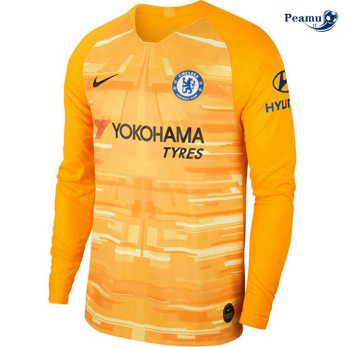 Maglia Calcio Chelsea Prima Portiere Manica lunga Arancione 2019-2020