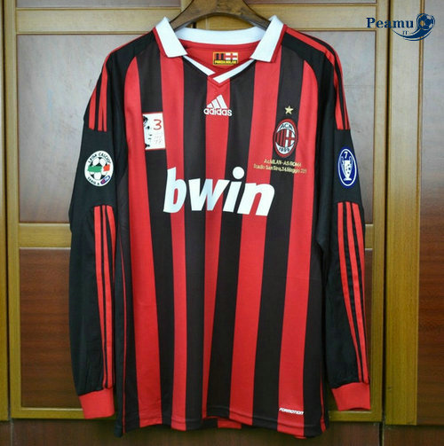Classico Maglie AC Milan Manica lunga Prima 2009-10