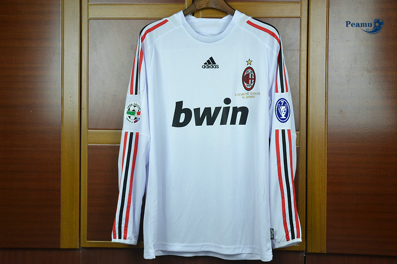 Classico Maglie AC Milan Manica lunga Seconda Bianco 2008-09