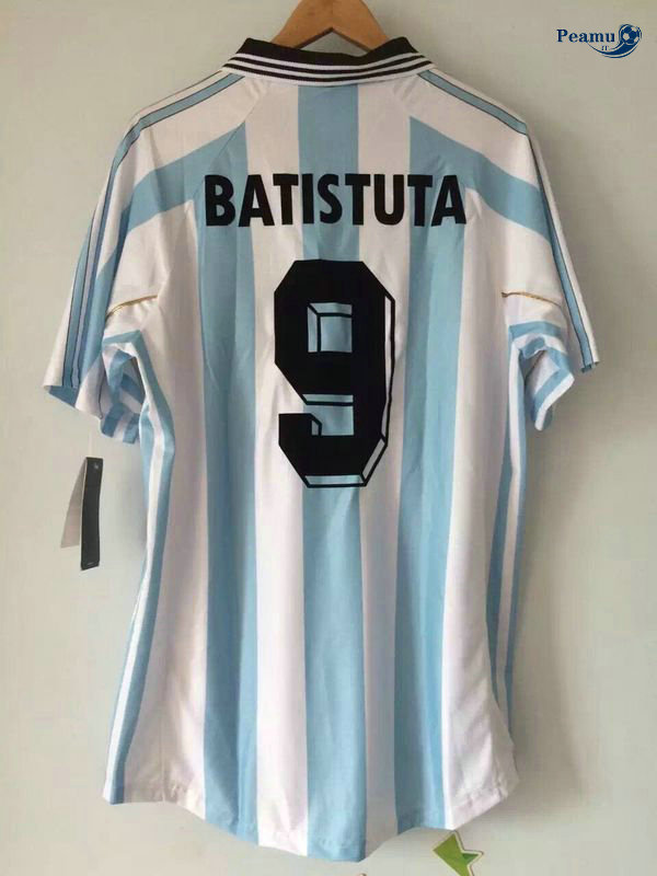 Classico Maglie Argentina Prima (9 BATISTUTA) Coppa Del Mondo 1998