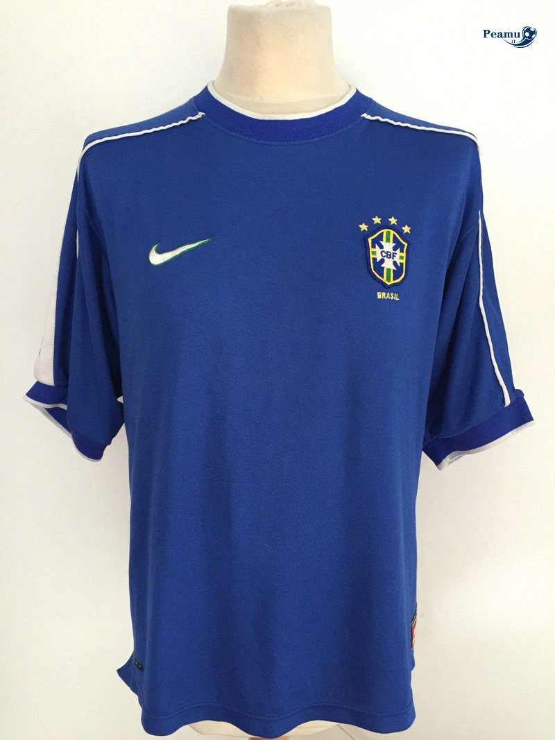 Classico Maglie Brasile Seconda Azzurro Coppa Del Mondo 1998