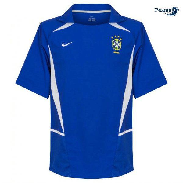 Classico Maglie Brasile Seconda Azzurro Coppa Del Mondo 2002