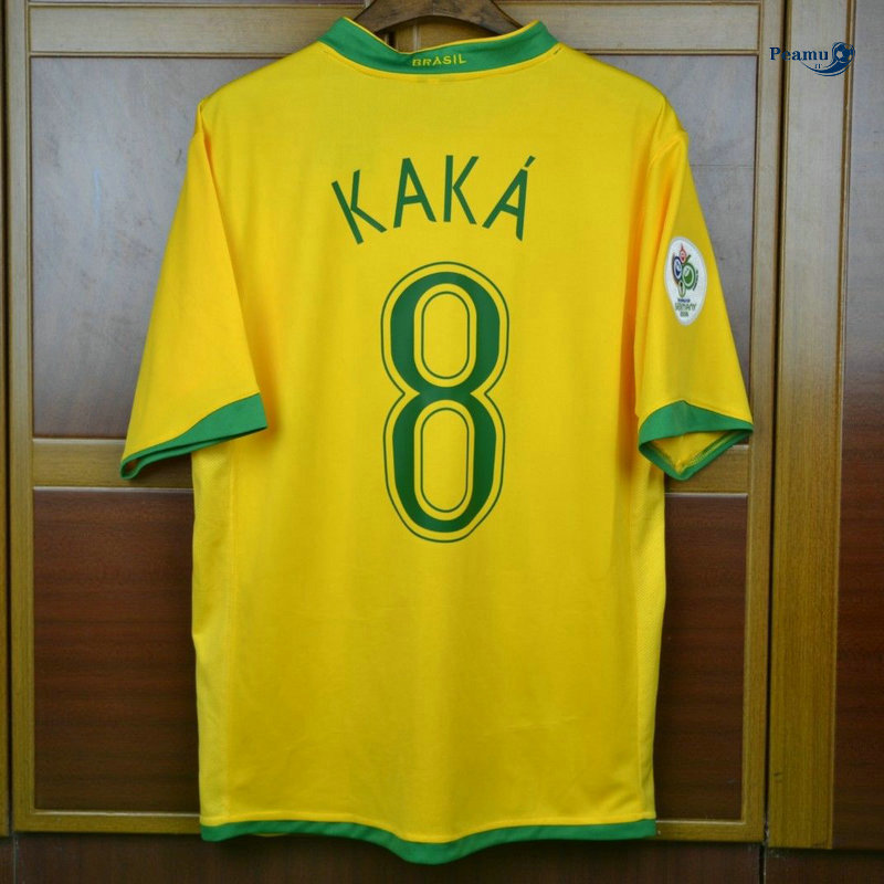 Classico Maglie Brasile Prima (8 Kaka) Coppa Del Mondo 2006