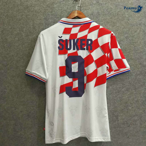 Classico Maglie Croazia Prima (9 SUKER) Coppa Del Mondo 1998