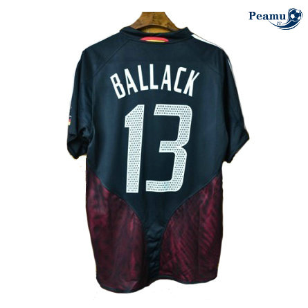 Classico Maglie Germania Seconda (13 BALLACK) Coppa Europa 2004 Nero