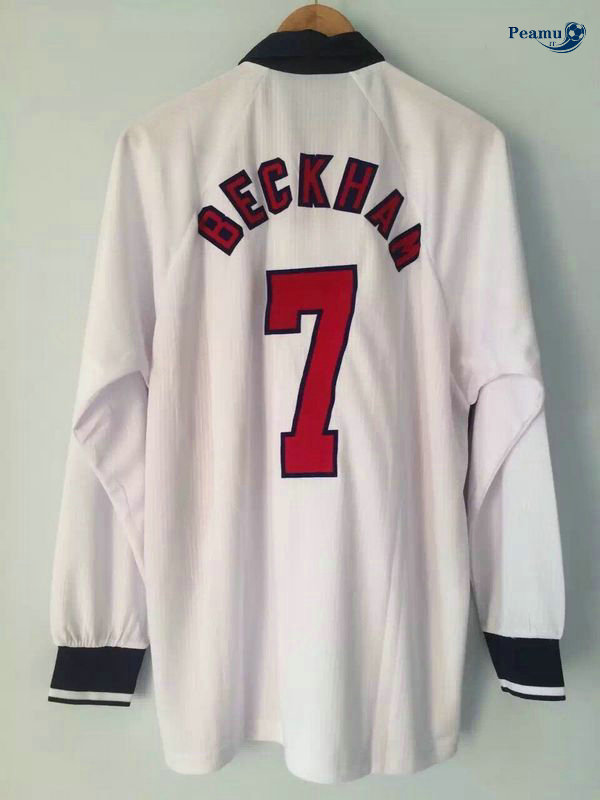 Classico Maglie Inghilterra Manica lunga Prima (7 BECKHAM) Coppa Del Mondo 1998