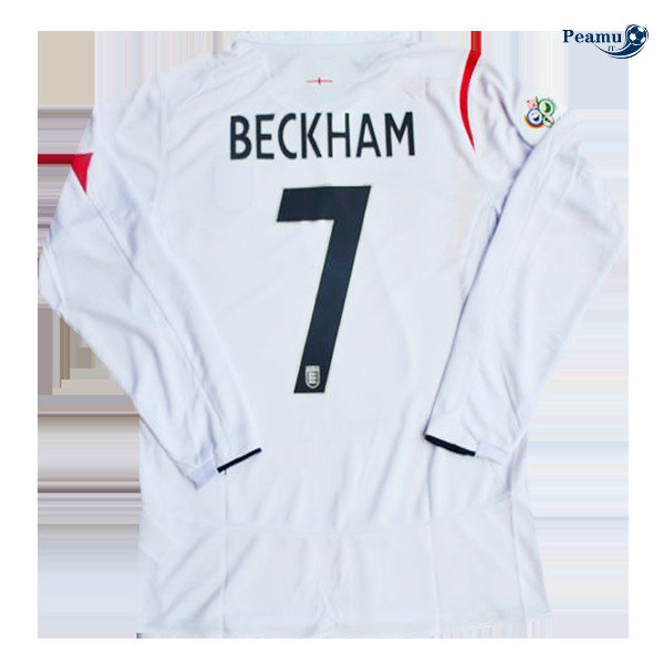 Classico Maglie Inghilterra Manica lunga Prima (7 Beckham) Coppa Del Mondo 2006