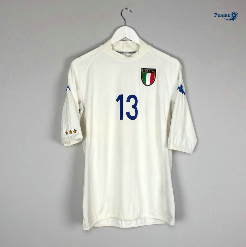 Classico Maglie Italia Seconda Bianco (13 NESTA) Coppa Del Mondo 2002