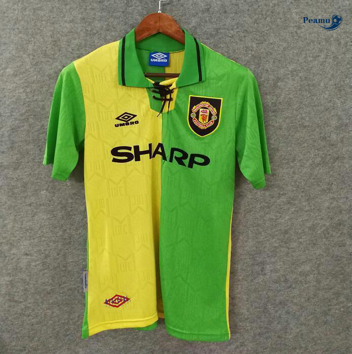 Classico Maglie Manchester United Seconda Verde/Giallo 1992-94