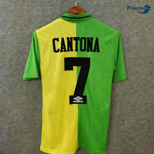 Classico Maglie Manchester United Seconda Verde/Giallo (7 Cantona) 1992-94