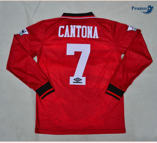 Classico Maglie Manchester United Manica lunga Prima Rosso (7 Cantona) 1994